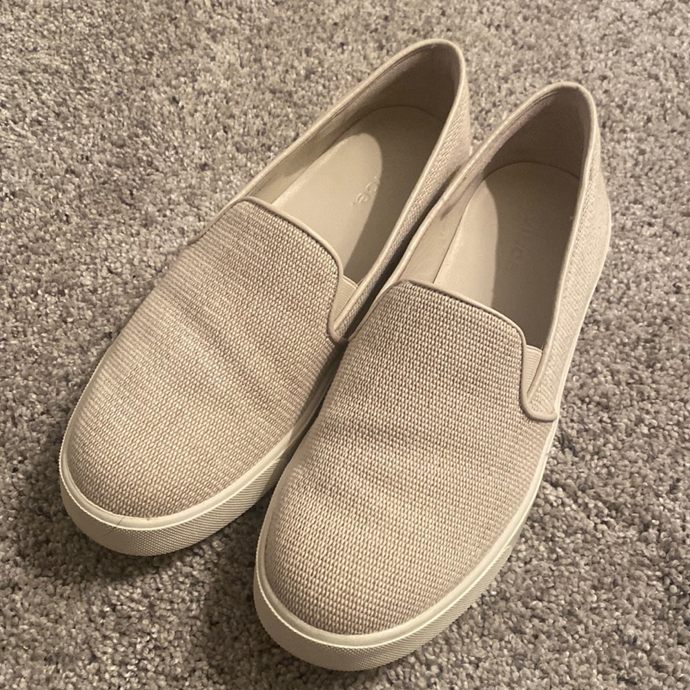 Vince Tan Slip-On Sneakers, Size 8